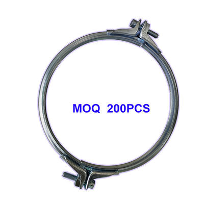 بست لوله 150 میلی متری پیچ و مهره ای با تولید سفارشی برای سیستم های تهویه و حذف گرد و غبار